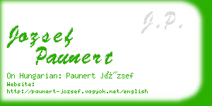 jozsef paunert business card